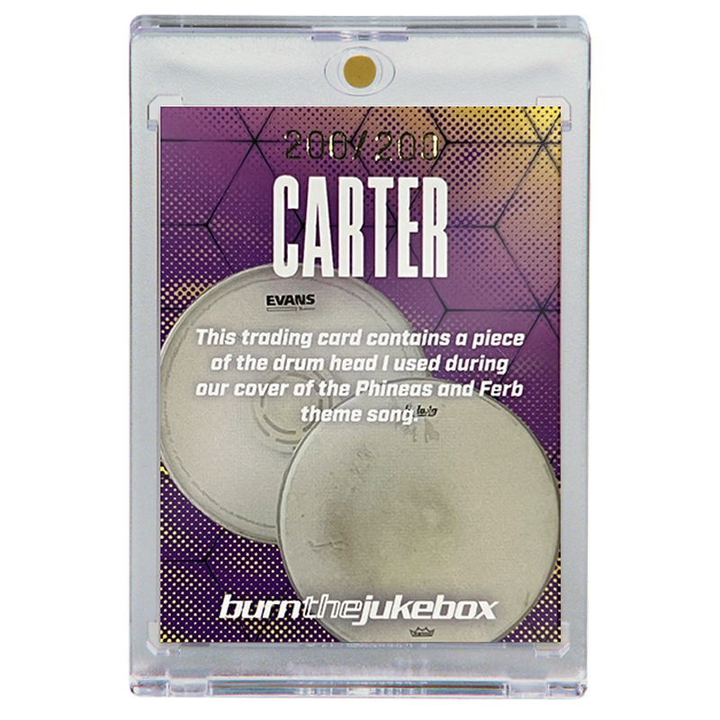 Carter Viral Video Used Drum Head Relic Trading Card